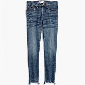 Madewell 9” High-Rise Skinny Crop Jeans Destructed Hem Edition
